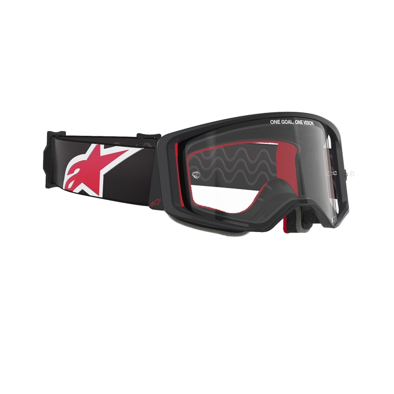 Alpinestars Supertech Corp motokros naočale crno-crvene s prozirnim staklima