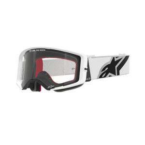 Alpinestars Supertech Corp motocross naočale bijele boje s prozirnim staklima