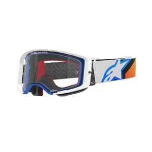 Alpinestars Supertech Corp motocross naočale plavo-narančaste s prozirnim staklima