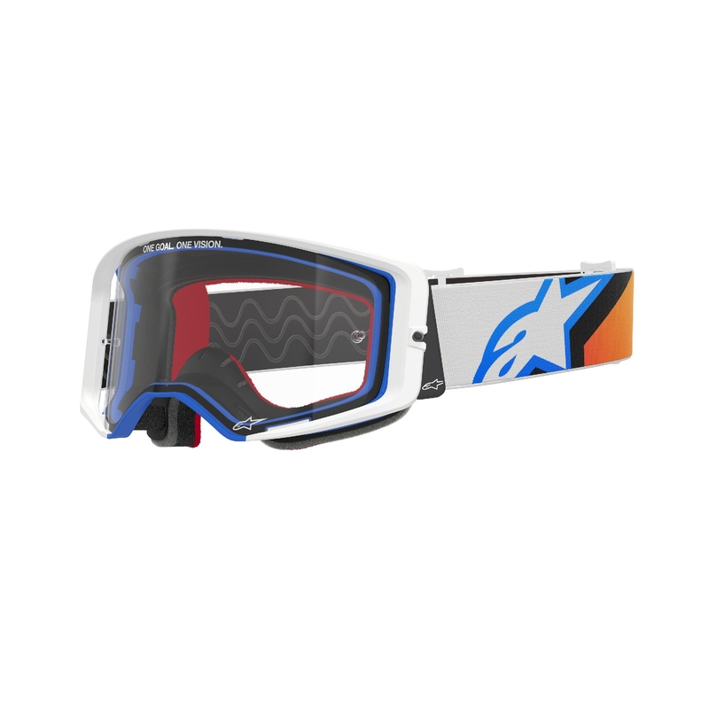 Alpinestars Supertech Corp motocross naočale plavo-narančaste s prozirnim staklima