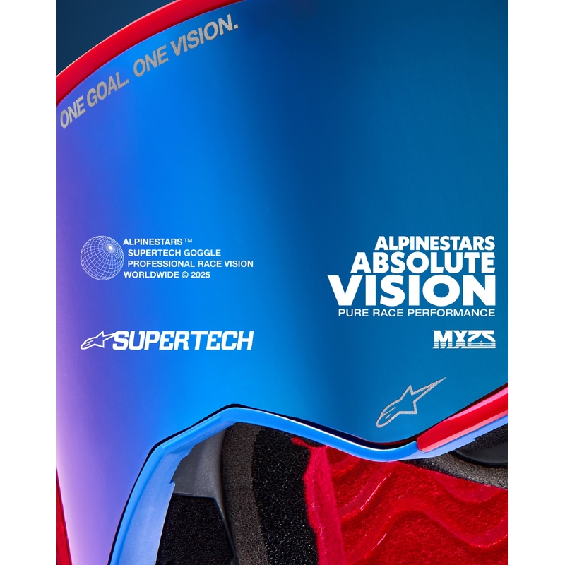 Alpinestars Supertech Corp motocross naočale žuto-ružičaste boje sa zrcalnim crvenim staklima