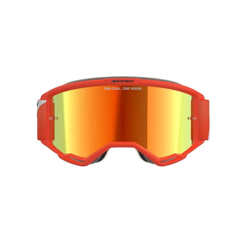 Naočale za motocross Alpinestars Vision 5 Corp narančaste sa zrcalnom crvenom lećom