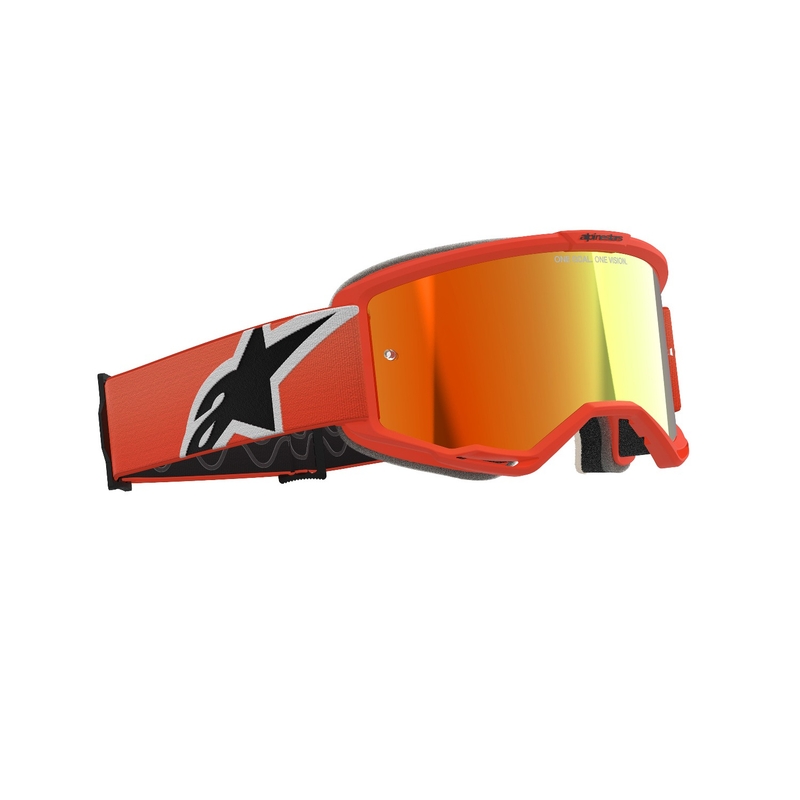 Naočale za motocross Alpinestars Vision 5 Corp narančaste sa zrcalnom crvenom lećom