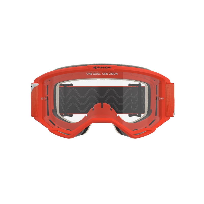Motocross naočale Alpinestars Vision 5 Corp narančaste s prozirnim staklima