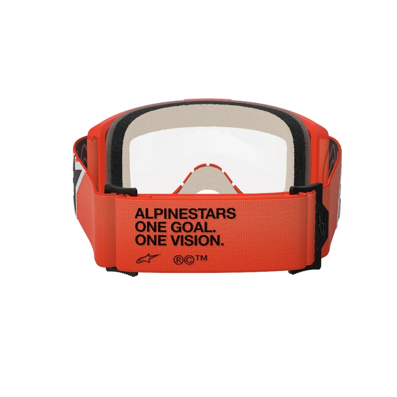 Motocross naočale Alpinestars Vision 5 Corp narančaste s prozirnim staklima