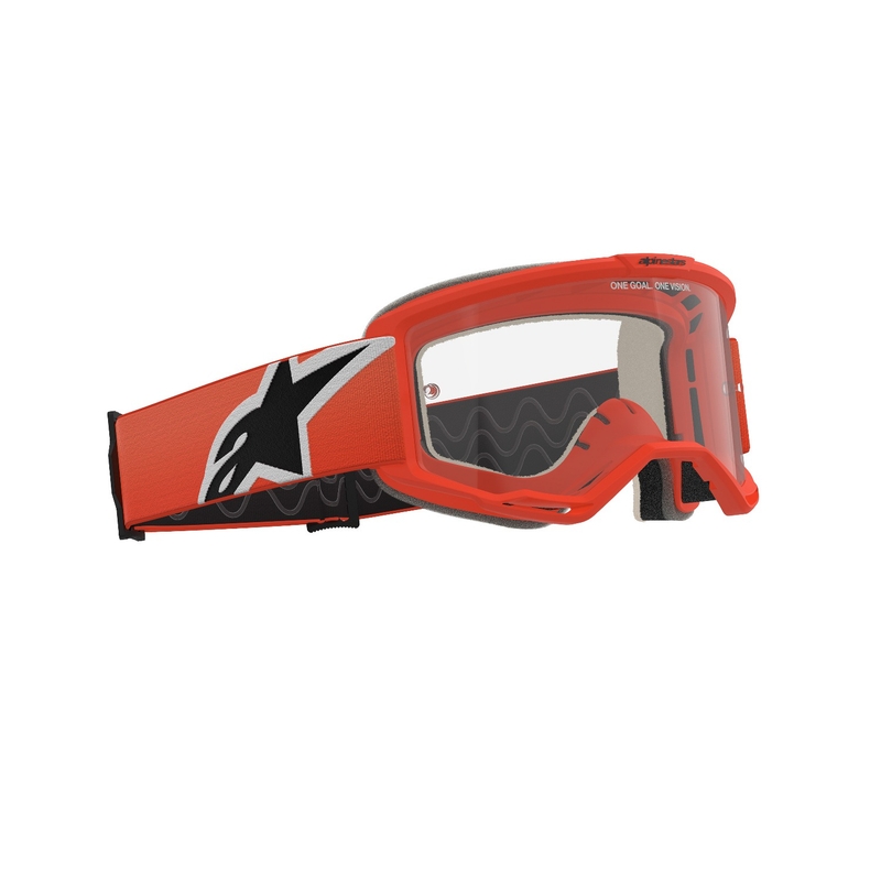 Motocross naočale Alpinestars Vision 5 Corp narančaste s prozirnim staklima
