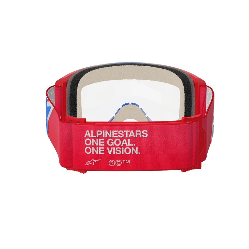 Alpinestars Vision 5 Corp motocross naočale crveno-bijelo-plave s prozirnim staklima