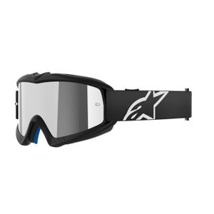 Dječje naočale za motocros Alpinestars Vision Youth Corp, crne sa zrcalnom srebrnom lećom