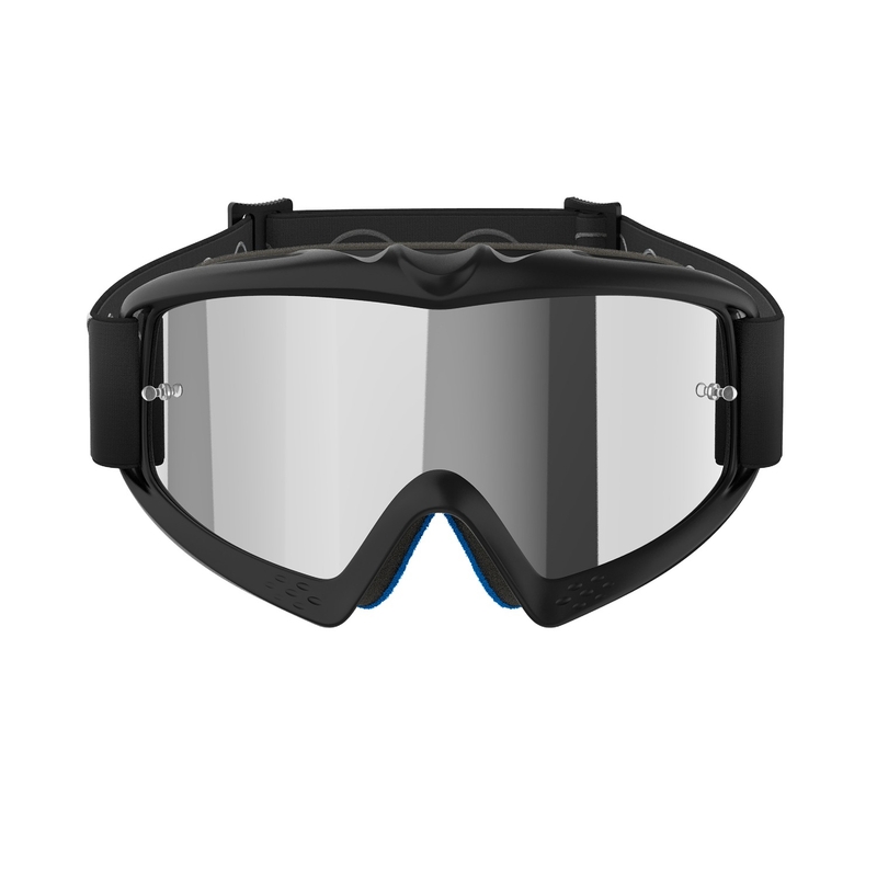 Dječje naočale za motocros Alpinestars Vision Youth Corp, crne sa zrcalnom srebrnom lećom