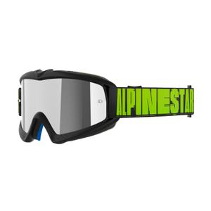 Dječje naočale za motocros Alpinestars Vision Youth Hollow Black-Anthracite-Fluo Yellow sa zrcalno srebrnom lećom