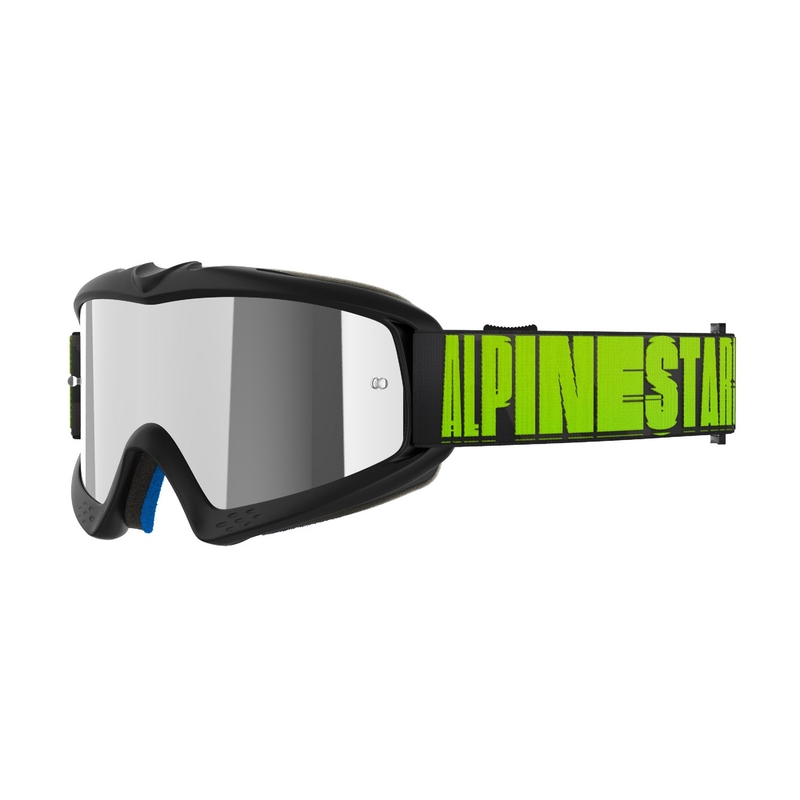 Dječje naočale za motocros Alpinestars Vision Youth Hollow Black-Anthracite-Fluo Yellow sa zrcalno srebrnom lećom