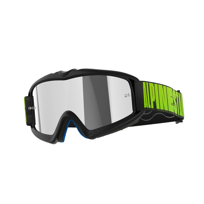 Dječje naočale za motocros Alpinestars Vision Youth Hollow Black-Anthracite-Fluo Yellow sa zrcalno srebrnom lećom