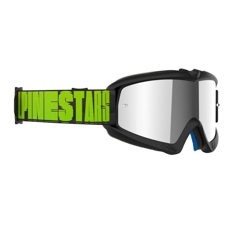 Dječje naočale za motocros Alpinestars Vision Youth Hollow Black-Anthracite-Fluo Yellow sa zrcalno srebrnom lećom