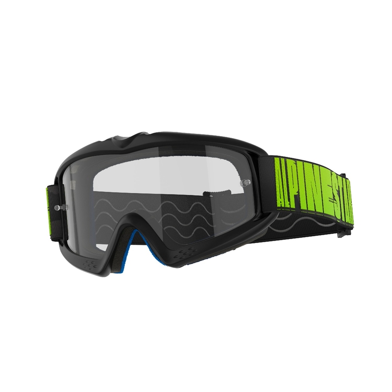 Dječje naočale za motocros Alpinestars Vision Youth Hollow Black-Anthracite-Fluo Yellow s prozirnim lećama