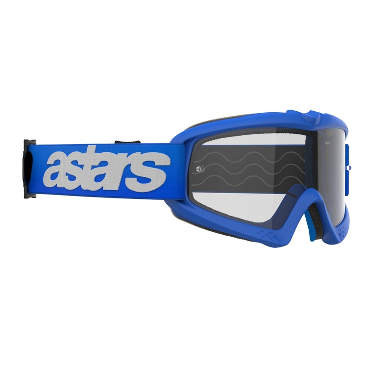 Alpinestars Vision Youth Blaze plave motocross naočale s prozirnim staklima
