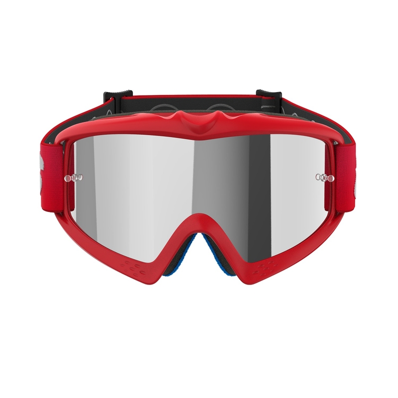 Alpinestars Vision Youth Blaze Red motocross naočale sa srebrnom zrcalnom lećom