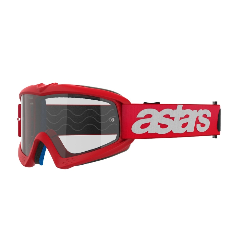 Alpinestars Vision Youth Blaze crvene motocross naočale s prozirnim staklima