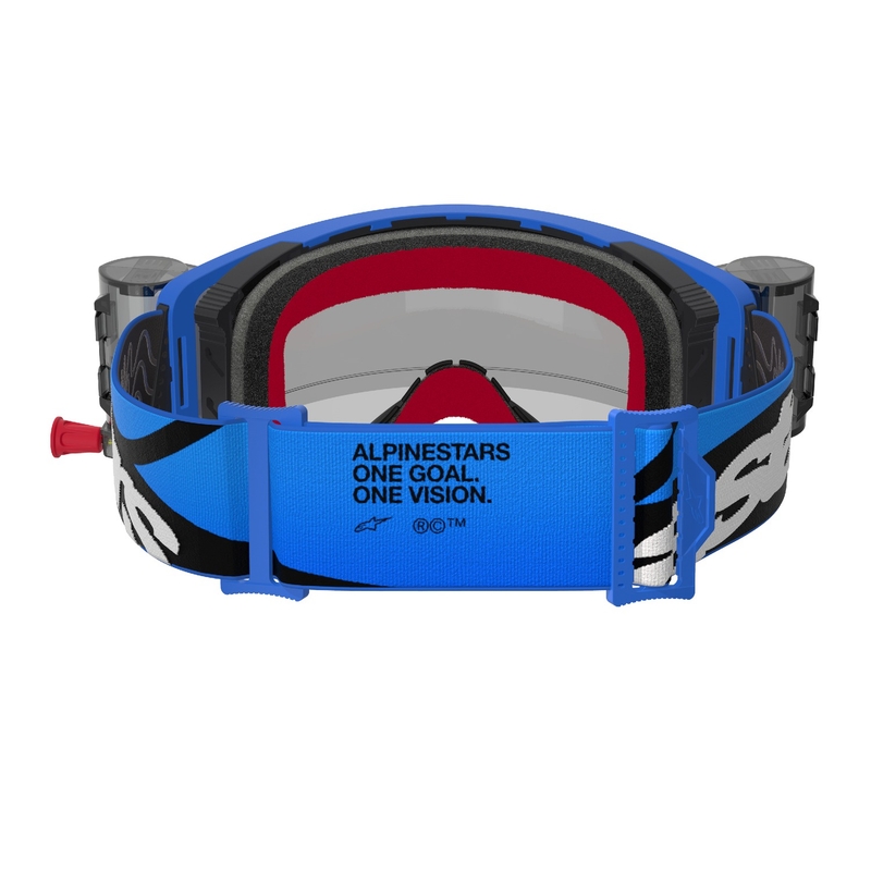 Alpinestars Supertech Stream ROLL-OFF Wide Vision motocross naočale plave s prozirnim staklima