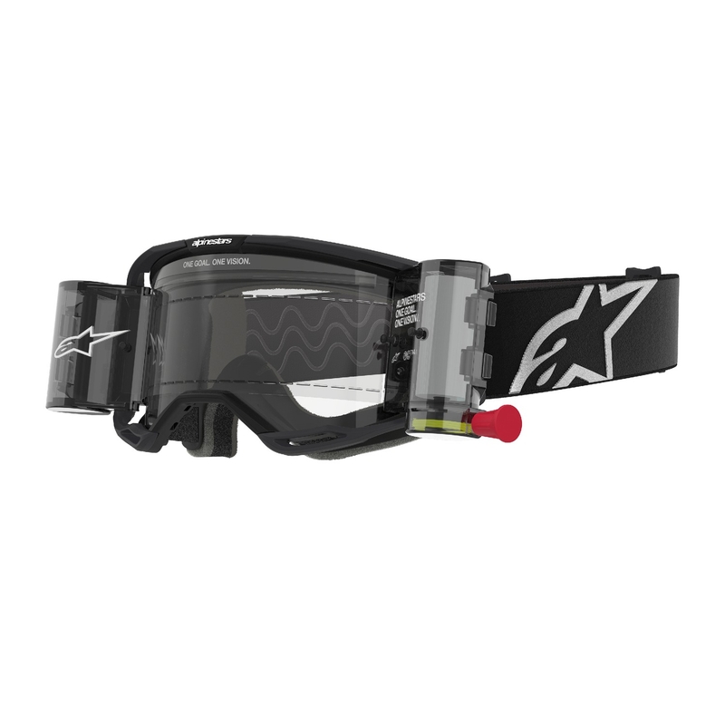 Alpinestars Vision 8 Corp ROLL-OFF Wide Vision motocross naočale crne s prozirnim staklima