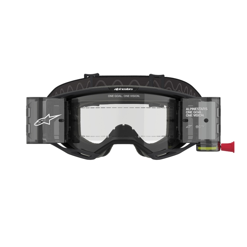 Alpinestars Vision 8 Corp ROLL-OFF Wide Vision motocross naočale crne s prozirnim staklima