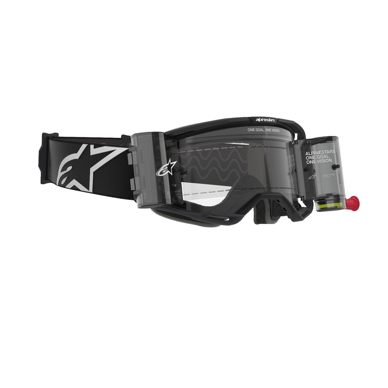 Alpinestars Vision 8 Corp ROLL-OFF Wide Vision motocross naočale crne s prozirnim staklima