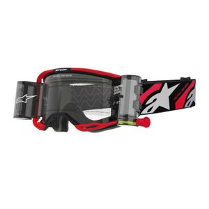 Alpinestars Vision 8 Luar ROLL-OFF Wide Vision Motocross naočale crveno-crne s prozirnim lećama