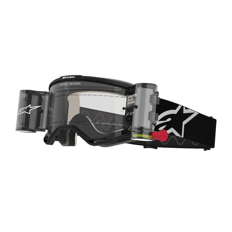 Alpinestars Vision 5 Corp ROLL-OFF Wide Vision motocross naočale crne s prozirnim staklima