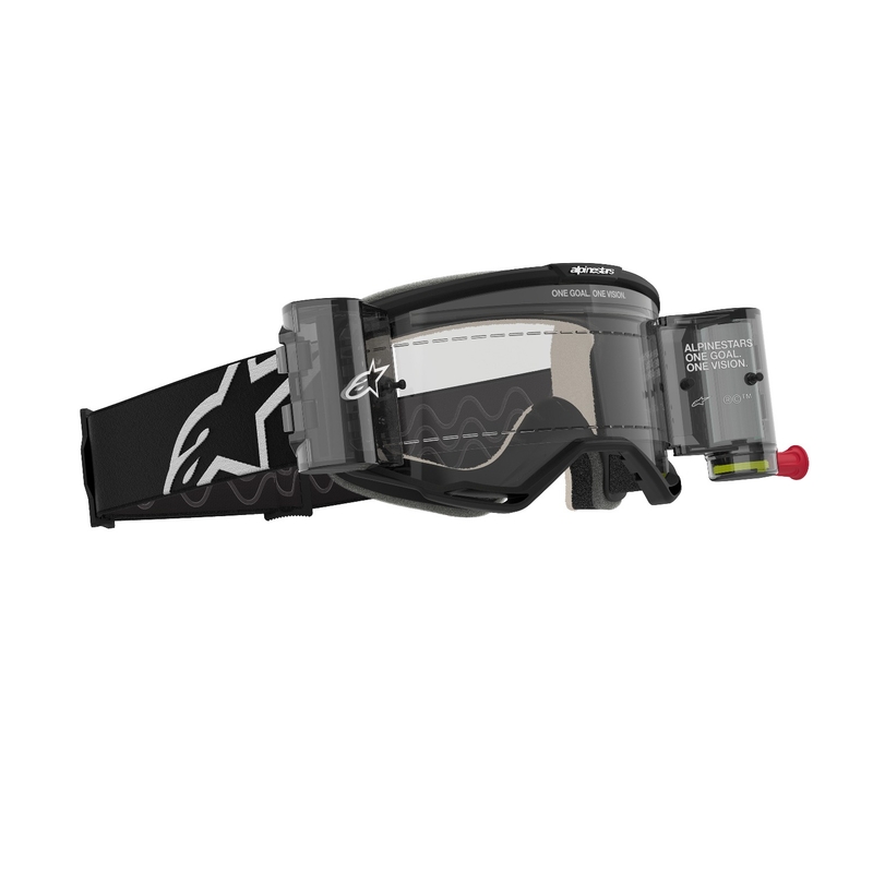 Alpinestars Vision 5 Corp ROLL-OFF Wide Vision motocross naočale crne s prozirnim staklima