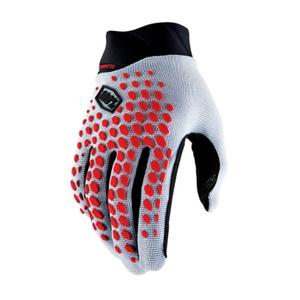 Motocross rukavice 100% Geomatic sivo-crvene