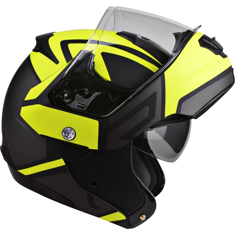 Motoristička kaciga na preklop Lazer Lugano Z-Generation crno-fluo žuta