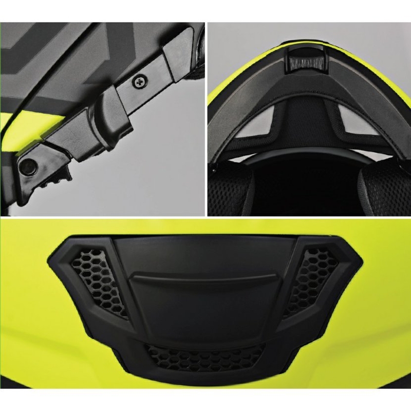 Motoristička kaciga na preklop Lazer Lugano Z-Generation crno-fluo žuta