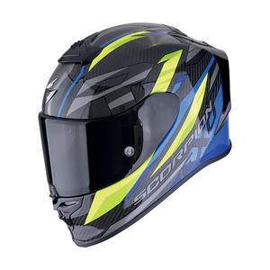 Integralna motociklistička kaciga Scorpion EXO-R1 EVO CARBON AIR RUNNER crna-plava-fluo žuta