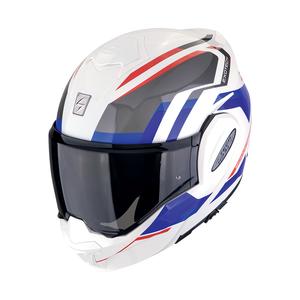 Motociklistička kaciga na preklop Scorpion EXO-TECH EVO FURIO bijelo-crveno-plava