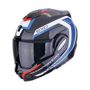Motociklistička kaciga na preklop Scorpion EXO-TECH EVO CARBON COSY crna-plava-crvena
