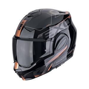 Motociklistička kaciga na preklop Scorpion EXO-TECH EVO TRAVELER crno-bakrena