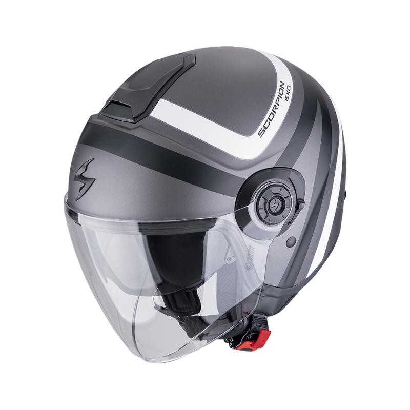 Otvorena kaciga Scorpion EXO-CITY II RIVA mat srebrno-crno-bijela rasprodaja