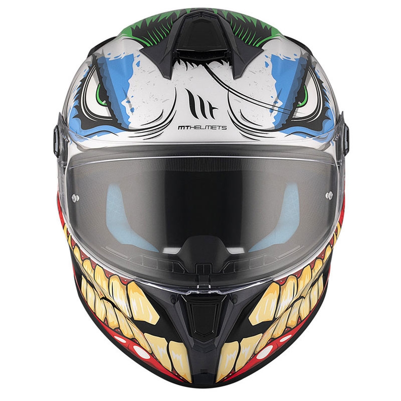 Integralna motoristička kaciga MT TARGO S JOKE A5 bijelo-crno-crvena - II. kvaliteta