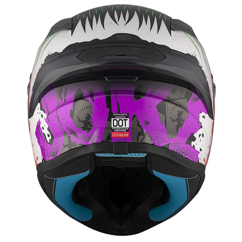 Integralna motoristička kaciga MT TARGO S JOKE A5 bijelo-crno-crvena - II. kvaliteta