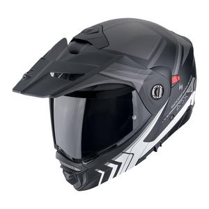 Motociklistička kaciga na preklop Scorpion ADX-2 LEWIS mat crno-srebrna