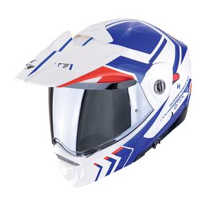 Motociklistička kaciga na preklop Scorpion ADX-2 LEWIS bijelo-plavo-crvena