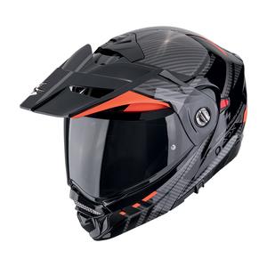 Motoristička kaciga na preklop Scorpion ADX-2 LEWIS crno-crvena