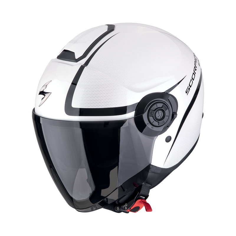 Otvorena motoristička kaciga Scorpion EXO-CITY II INTERCITY bijelo-crna rasprodaja