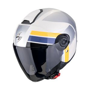 Otvorena motociklistička kaciga Scorpion EXO-CITY II BLUR bijelo-srebrno-žuta