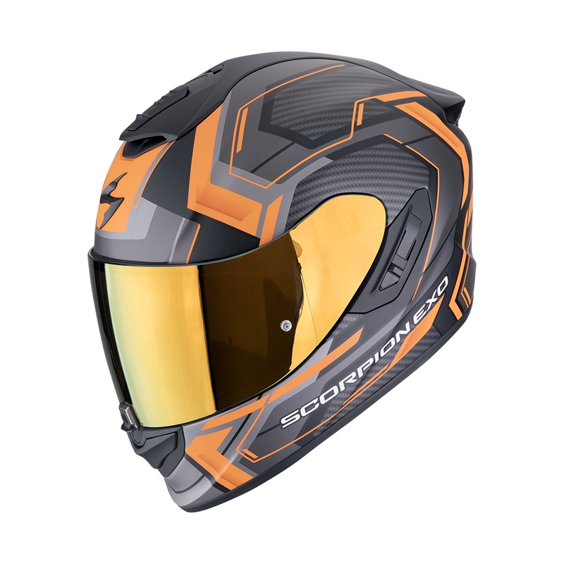 Integralna motociklistička kaciga Scorpion EXO-1400 EVO II AIR LINART mat crno-narančasta rasprodaja