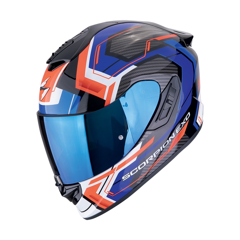 Integralna motociklistička kaciga Scorpion EXO-1400 EVO II AIR LINART crno-plavo-crvena