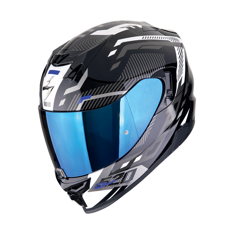 Integralna motociklistička kaciga Scorpion EXO-520 EVO AIR RANKA crno-bijelo-plava rasprodaja