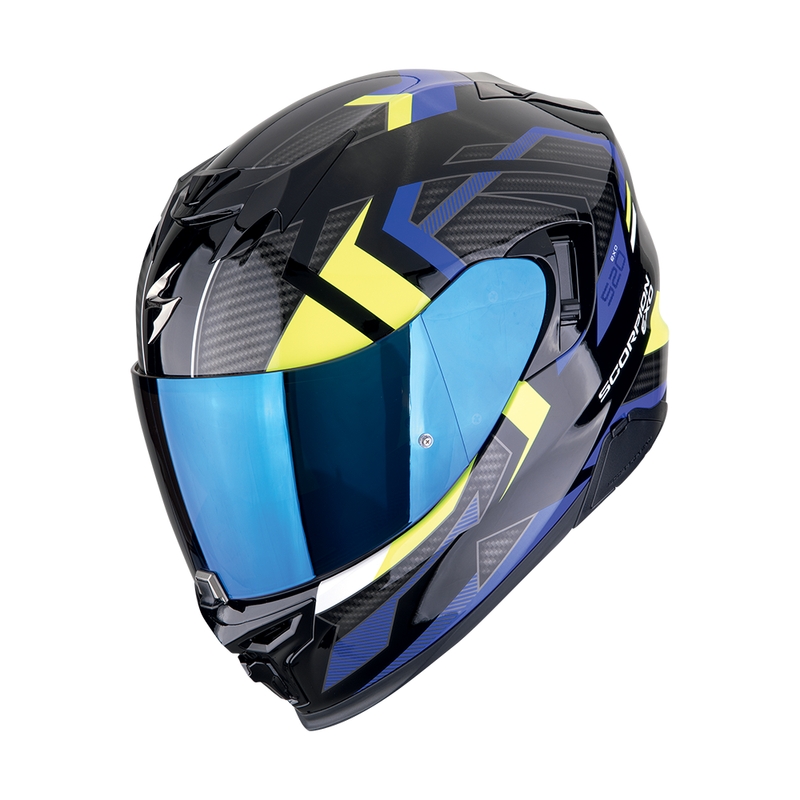 Integralna motociklistička kaciga Scorpion EXO-520 EVO AIR SENSUS crna-plava-fluo žuta rasprodaja