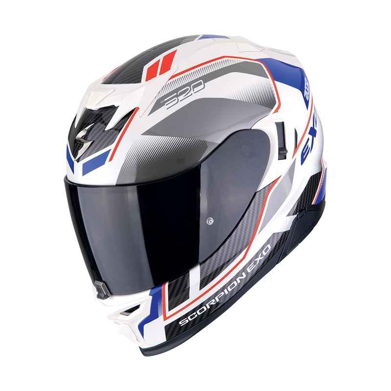 Integralna motociklistička kaciga Scorpion EXO-520 EVO AIR LENA biserno bijelo-plava rasprodaja