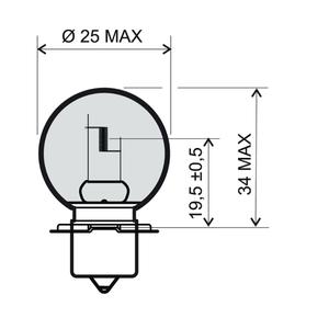 Lamp RMS 12V 20W, P26S bílá