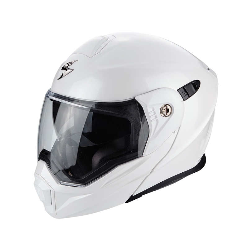 Preklopna enduro kaciga Scorpion ADX-1 Čvrsta biserno bijela